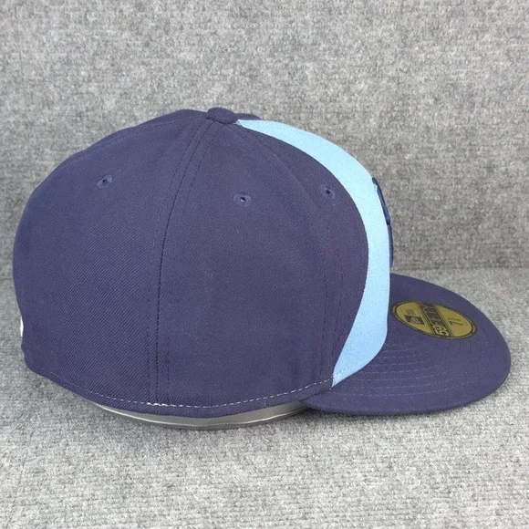 Tampa Bay Rays Hat Players Cap Fitted Navy Blue 7 5/8 MLB Baseball Mens New Era - Picture 4 of 8
